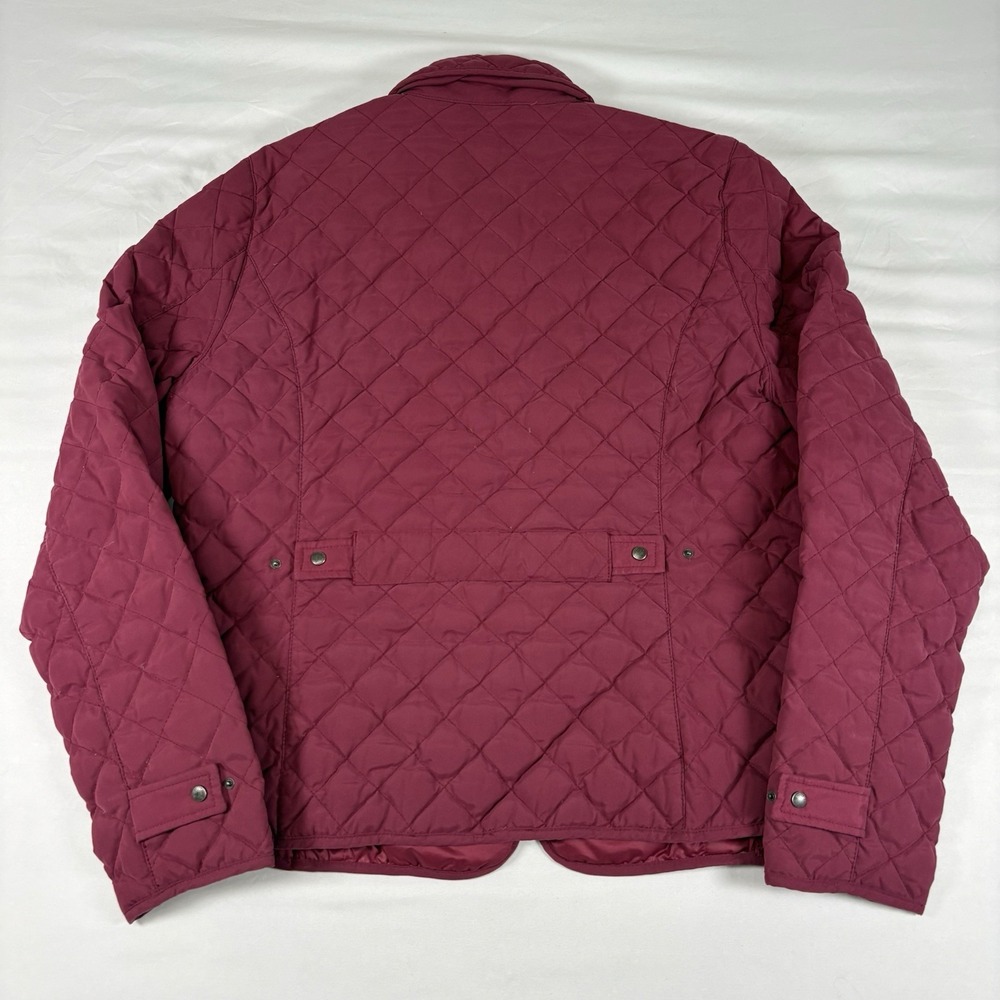 Eddie Bauer Quilted Goose Down Jacket Womens L Maroon EB 650 Puffer Classic‎ - Picture 8 of 11